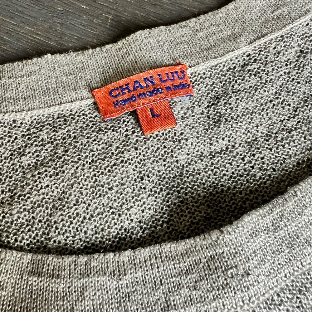 Chan Luu - Silver Lightweight Knit Sweater